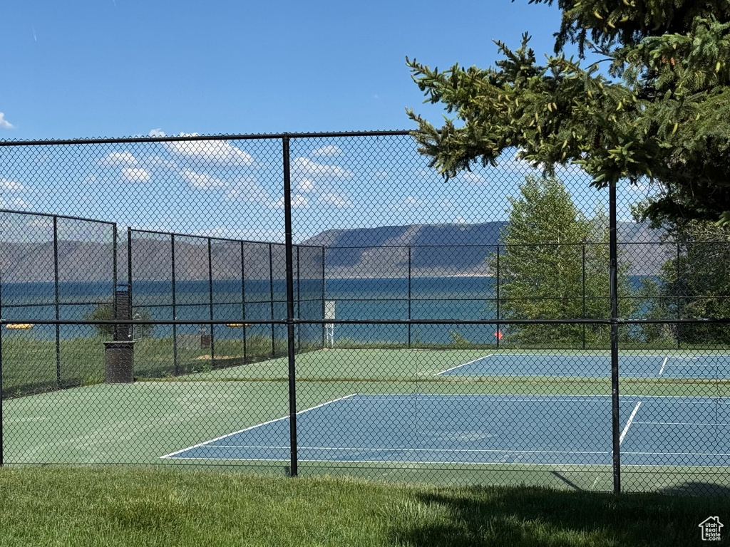 View of tennis court