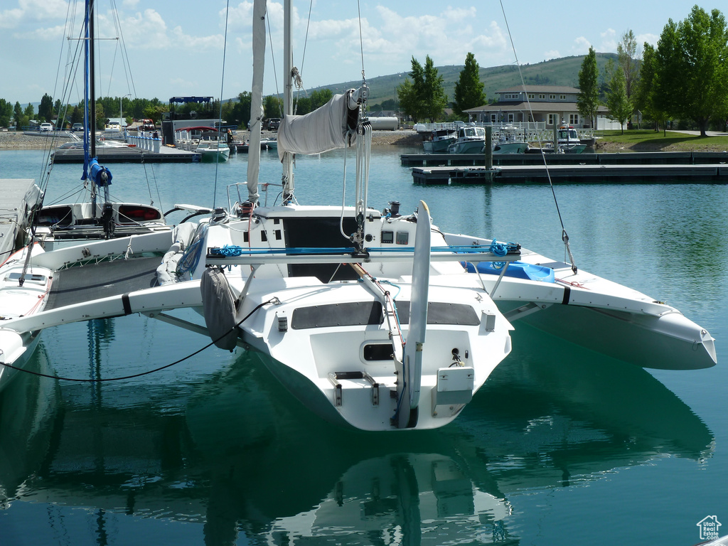 Dock featuring a water view
