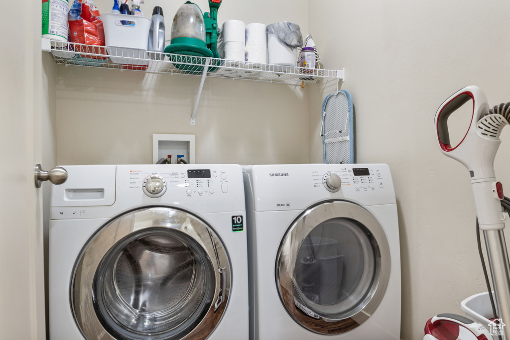 Laundry area featuring washer and dryer
