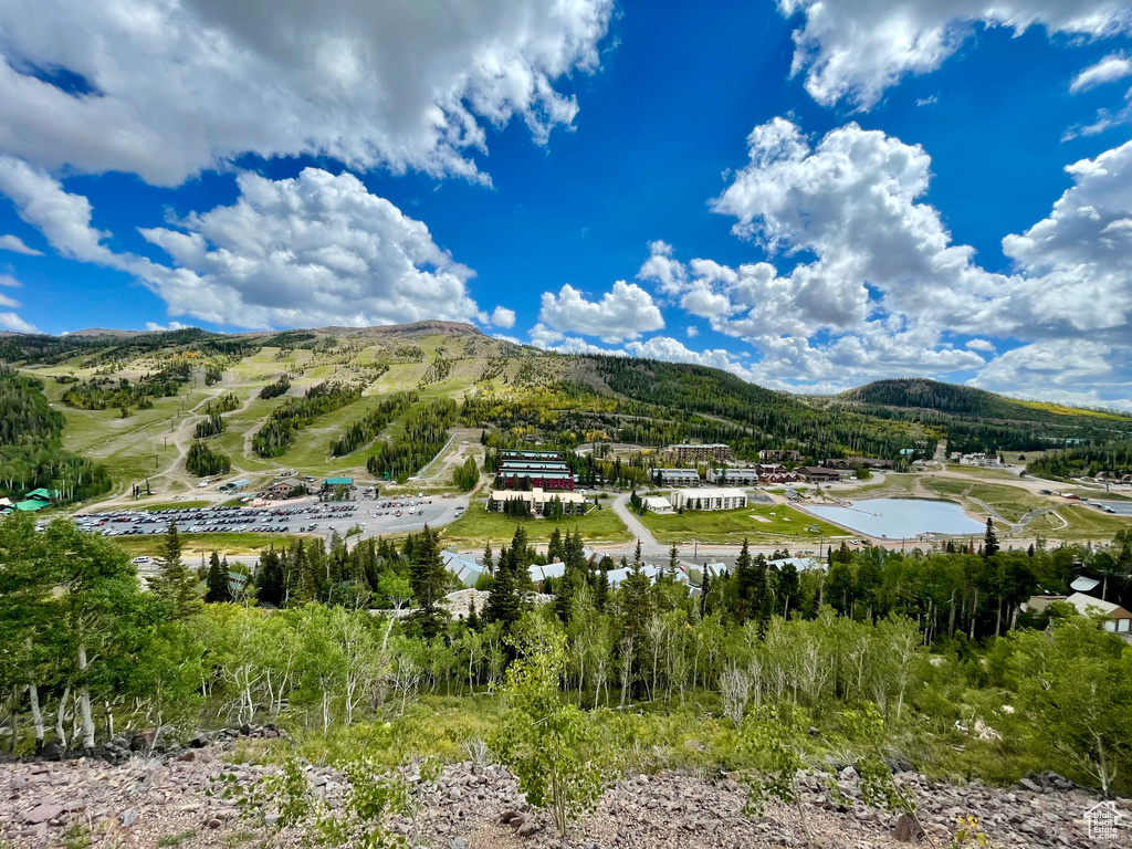Mountain view with a large body of water