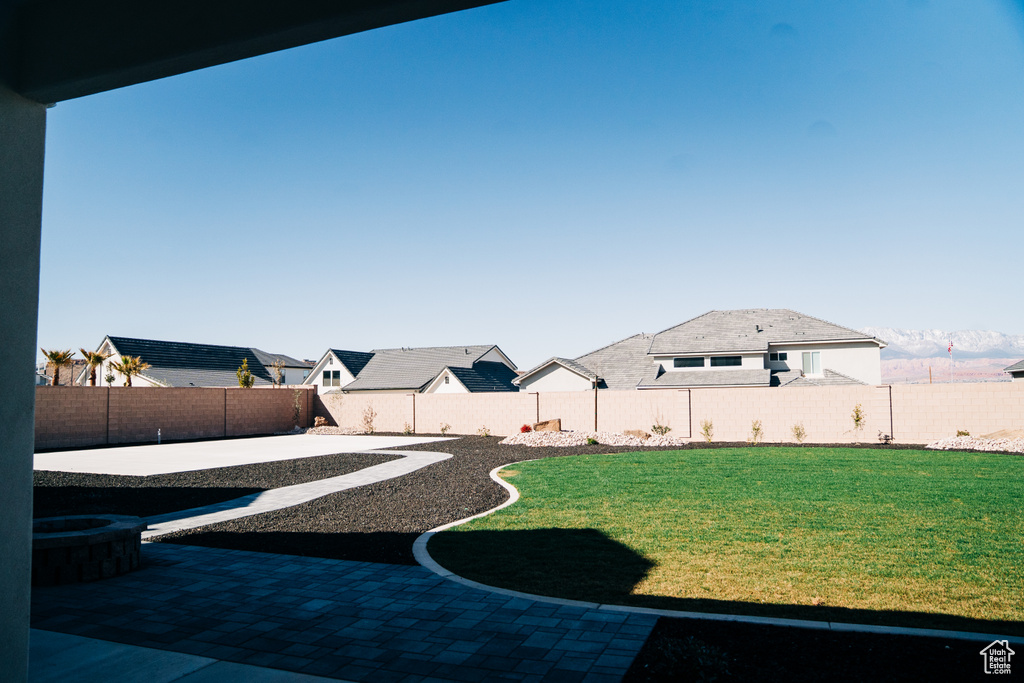 View of yard featuring a patio area