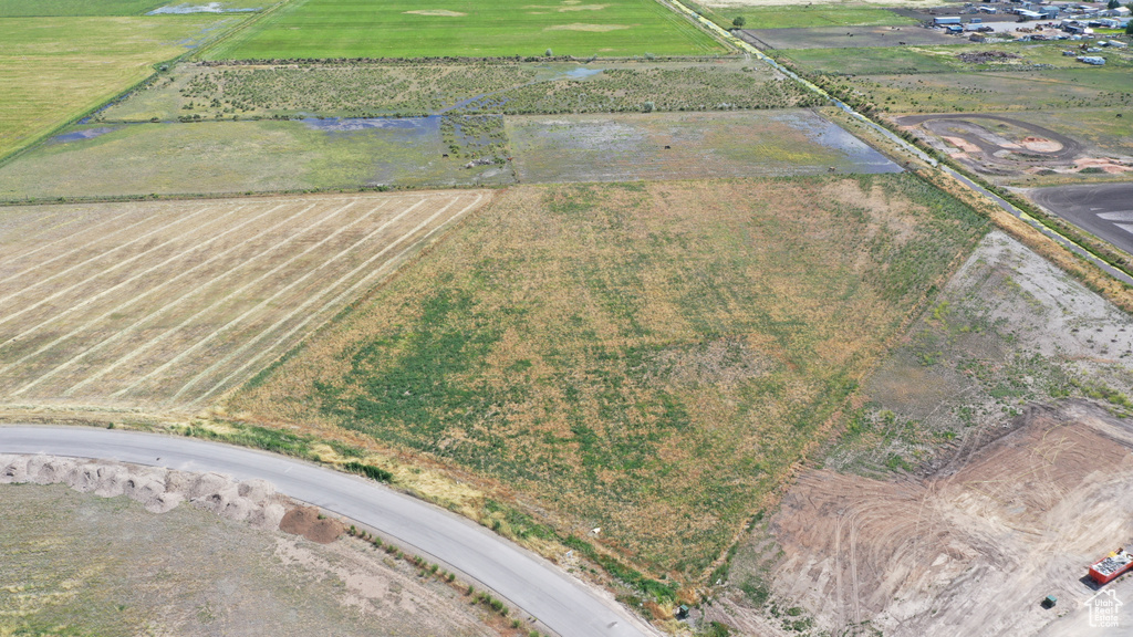 Aerial view of sparsely populated area