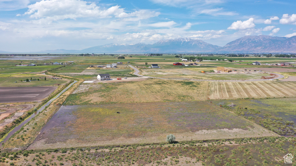 View of rural area with a mountain backdrop