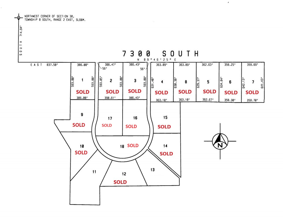Map of parcels