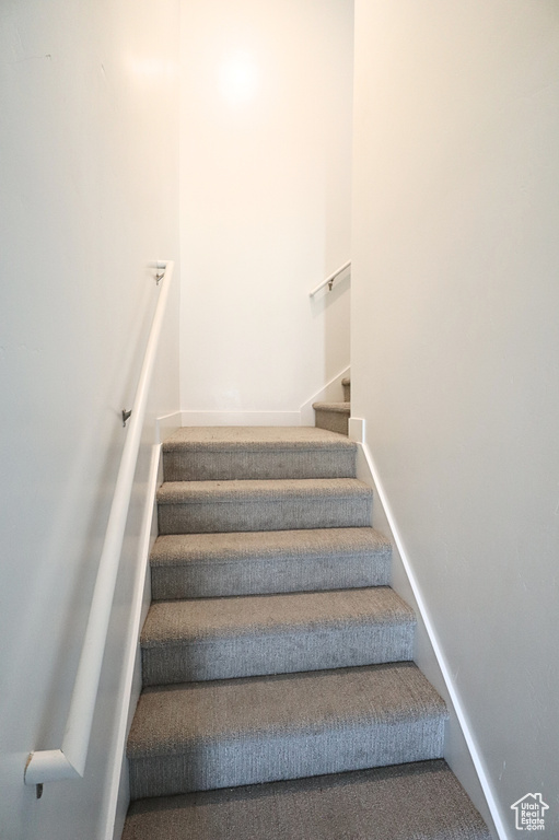 Stairway with baseboards