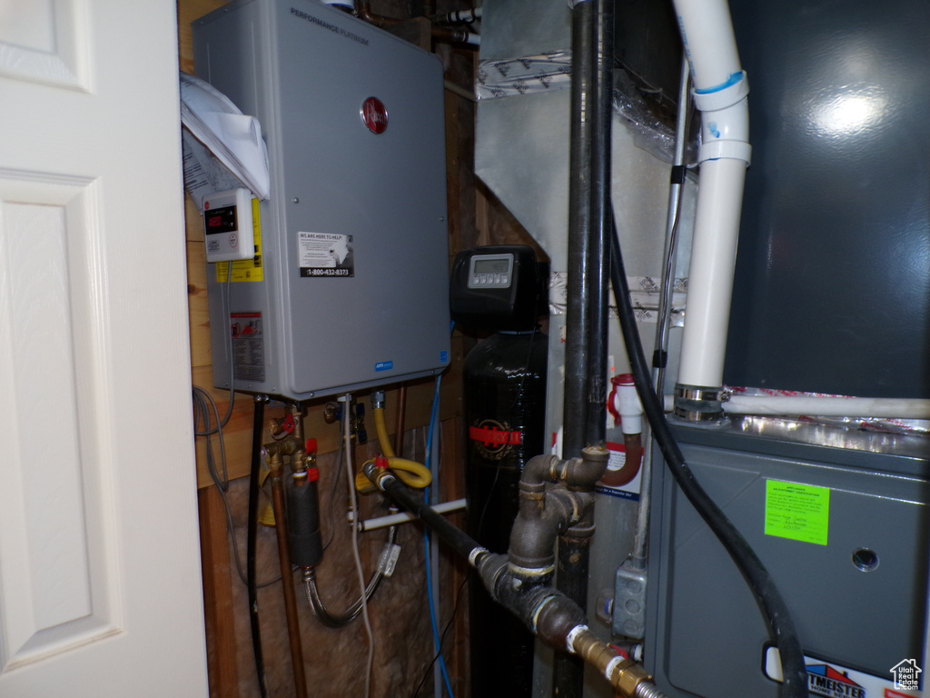 Utilities with tankless water heater