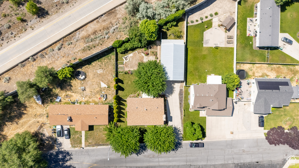 Aerial view of residential area