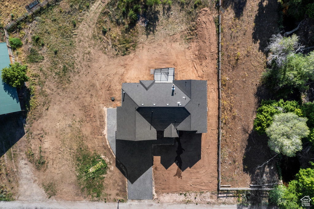 View from above of property