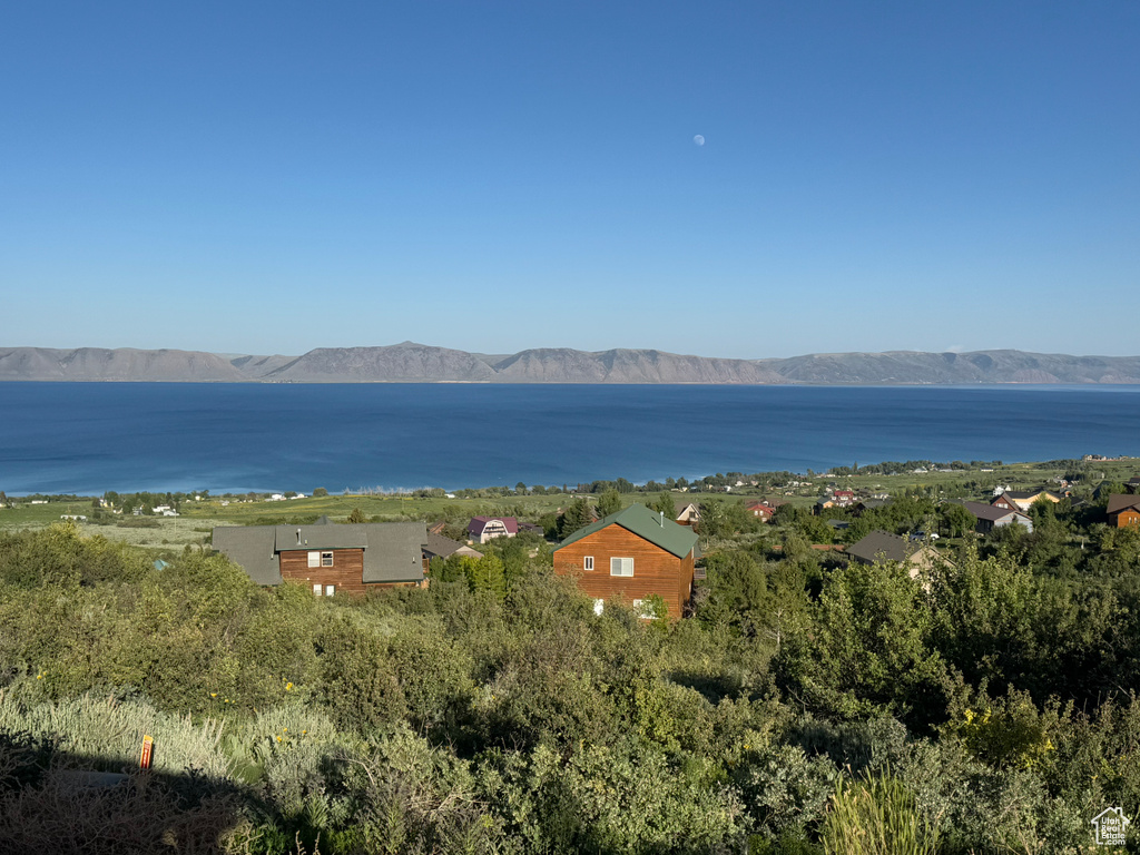Water view featuring a mountainous background