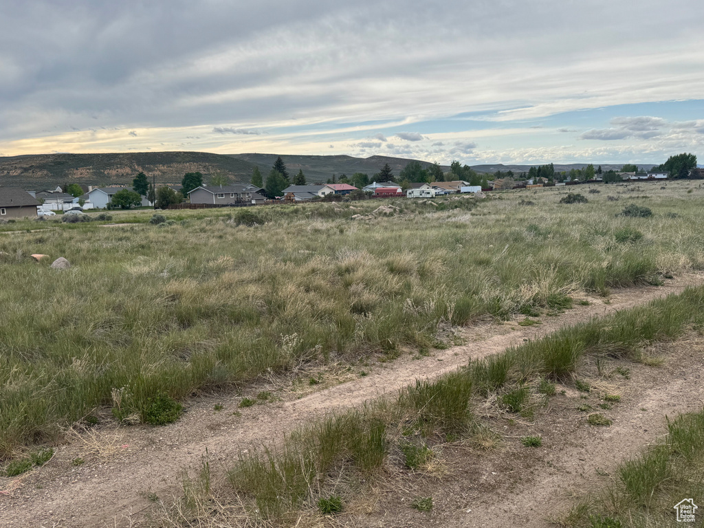 Mountain view with nearby suburban area