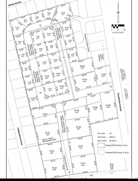 Map of parcels