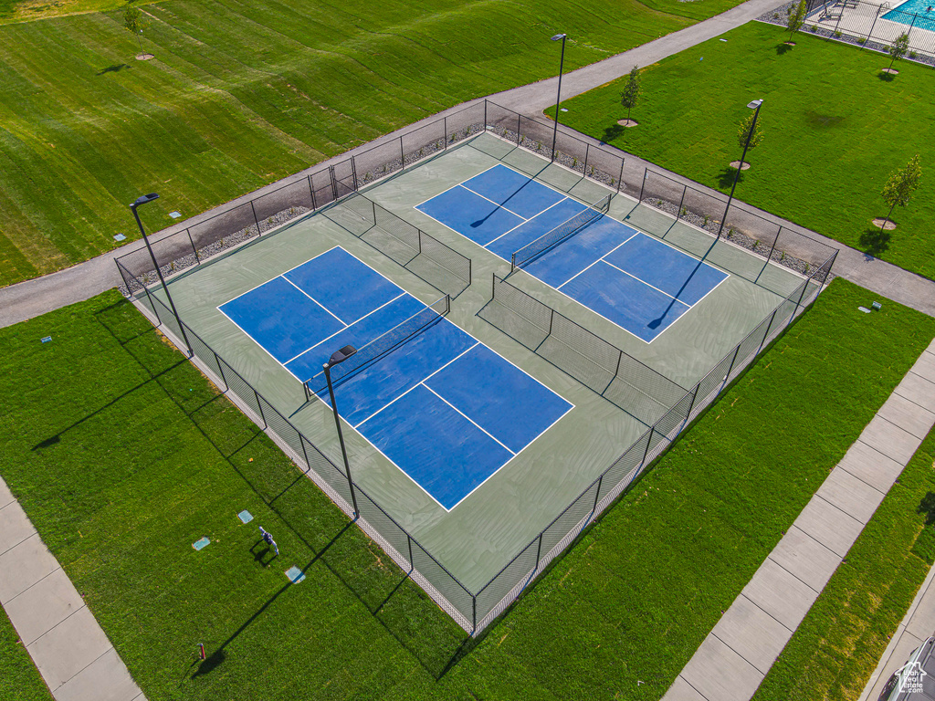 View of tennis court