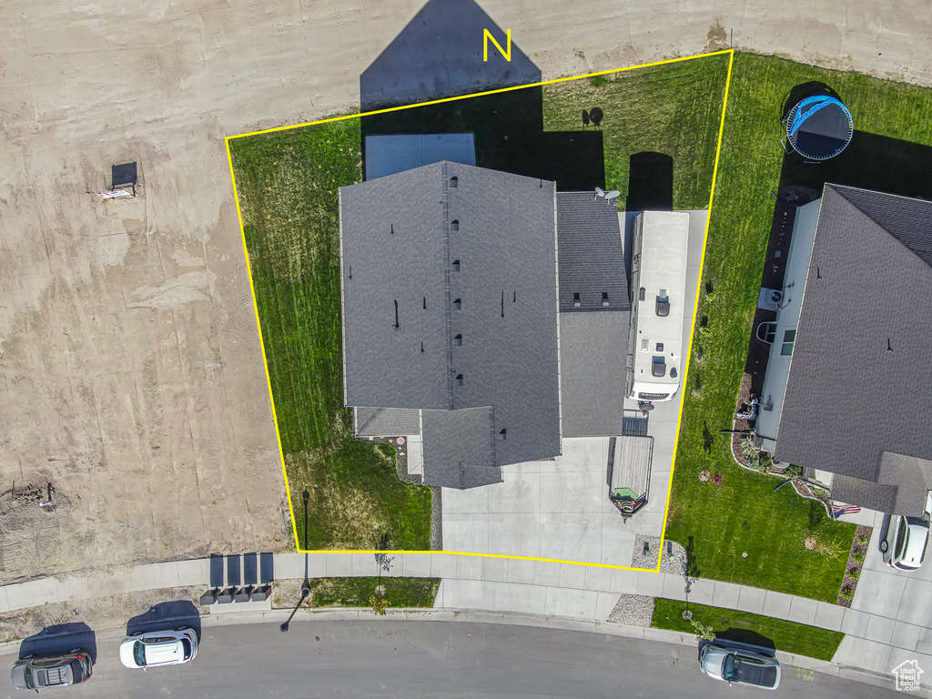 Aerial overview of property\'s location with property boundaries highlighted