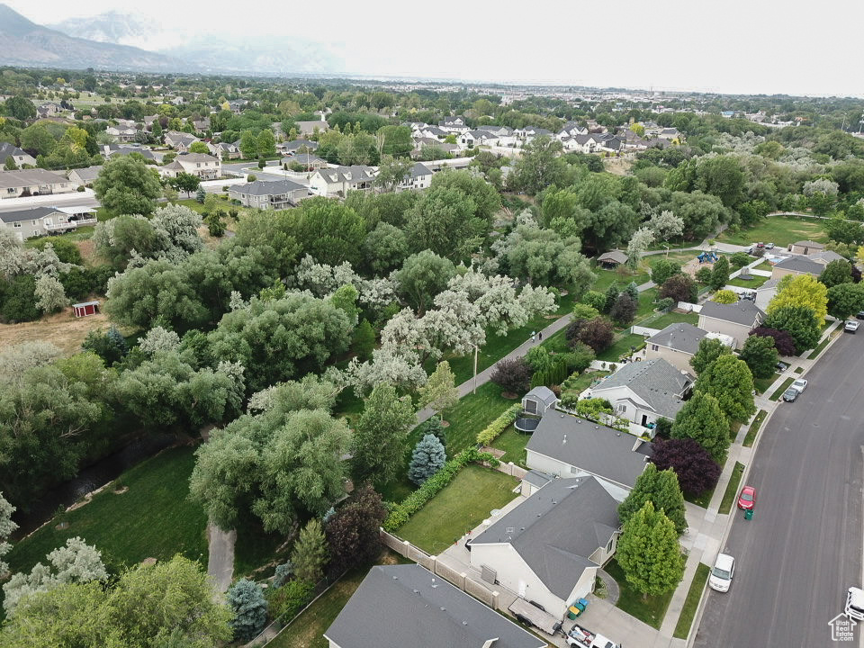 Aerial view of residential area