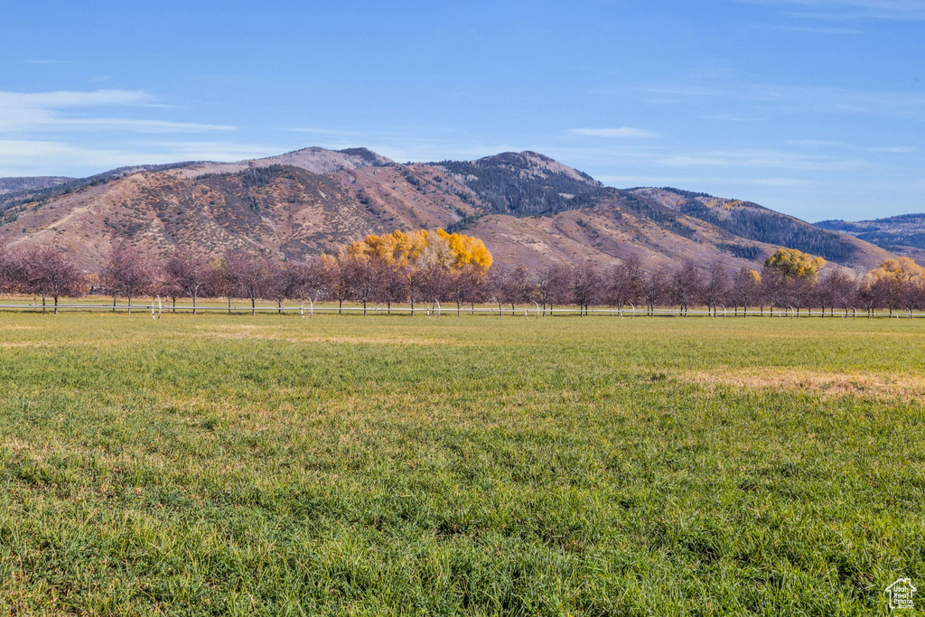 Mountain view featuring rural landscape