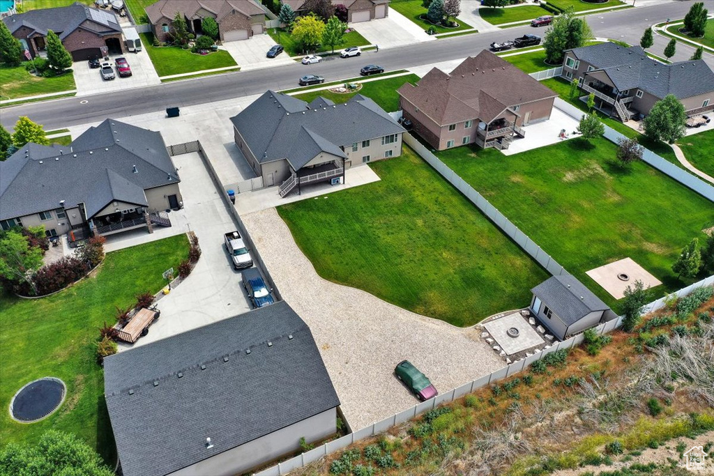 Aerial view of residential area