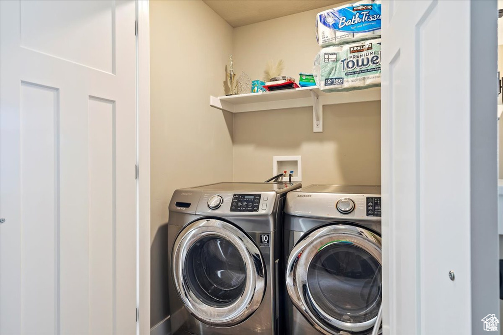 Laundry area with separate washer and dryer
