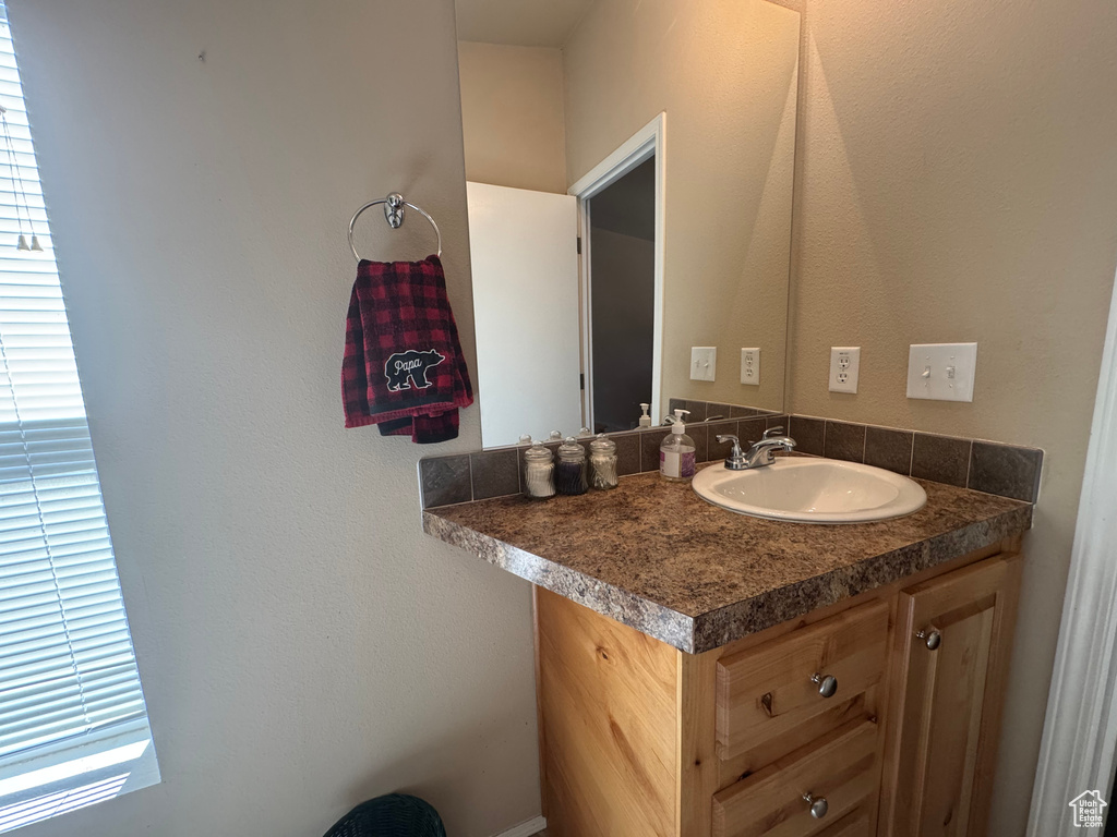 Bathroom featuring vanity