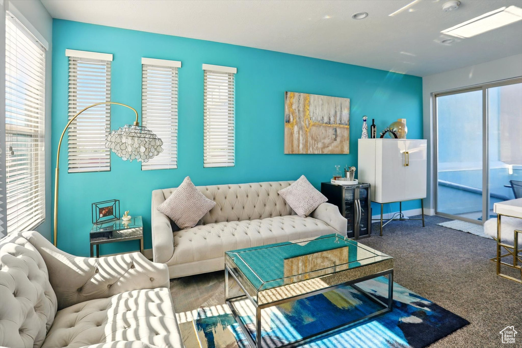 Living room with carpet
