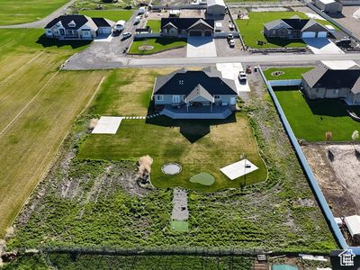 Aerial view of residential area