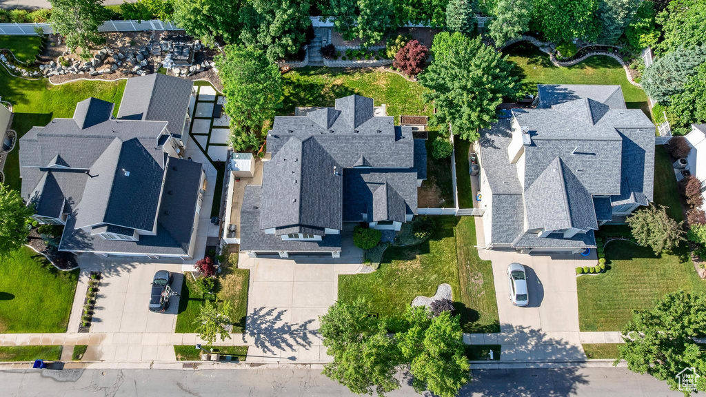 Aerial view of residential area