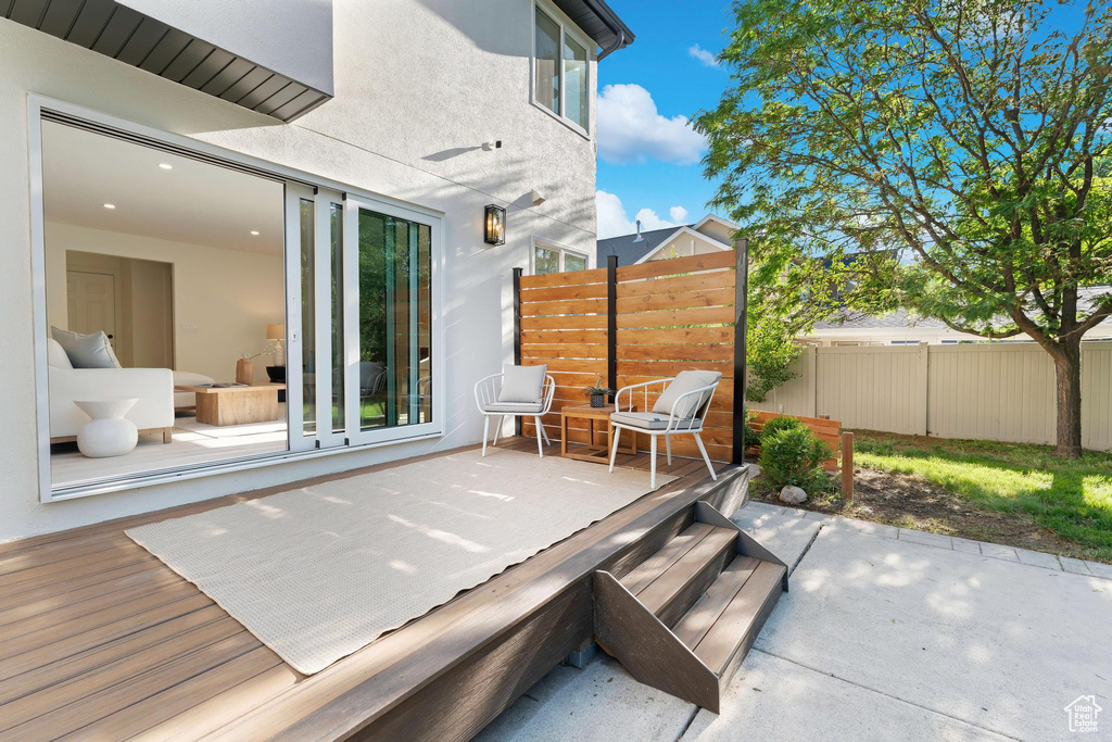View of patio / terrace featuring a deck