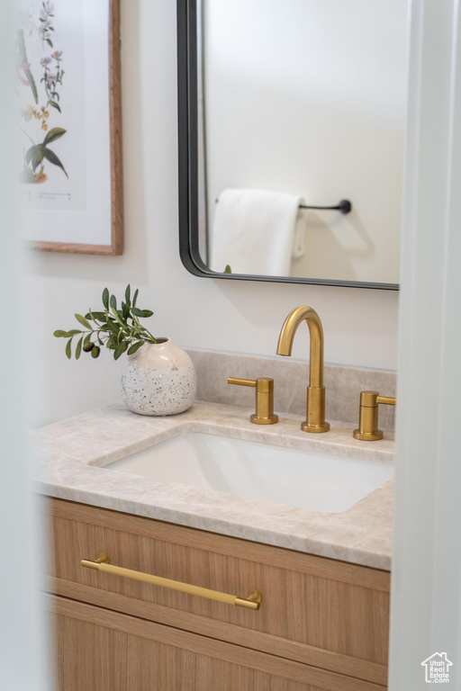 Bathroom view of vanity