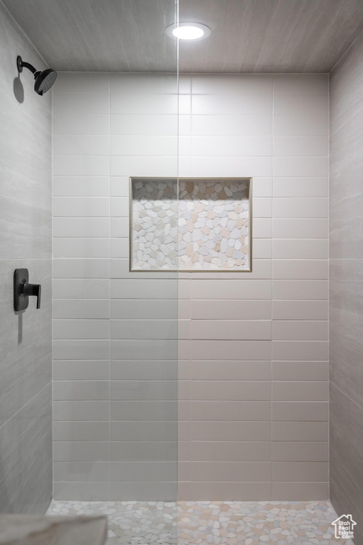 Full bathroom featuring a tile shower