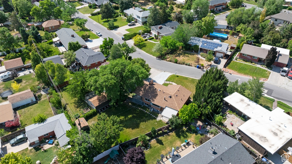 Aerial view of residential area