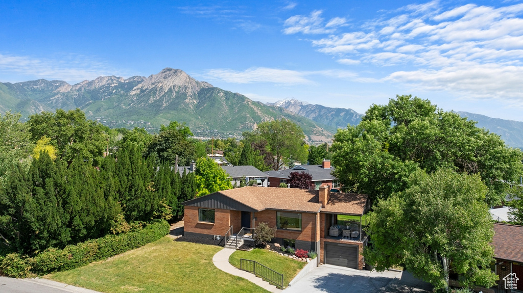 View of mountain background