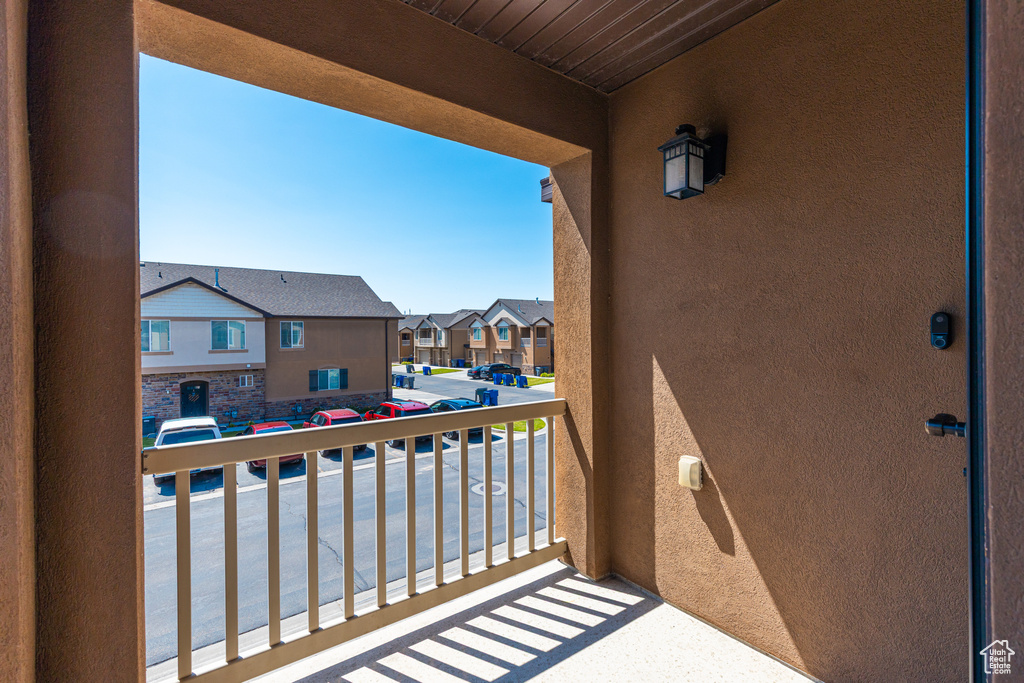Balcony with a residential view