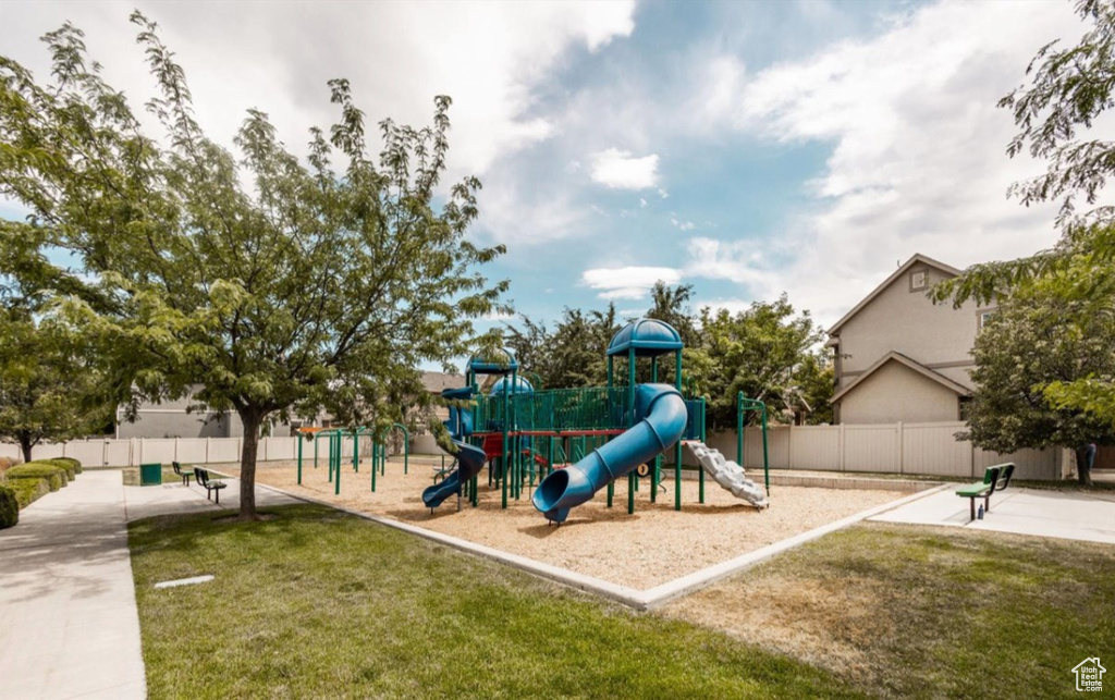 View of community jungle gym