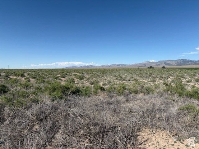 View of mountain background with rural landscape