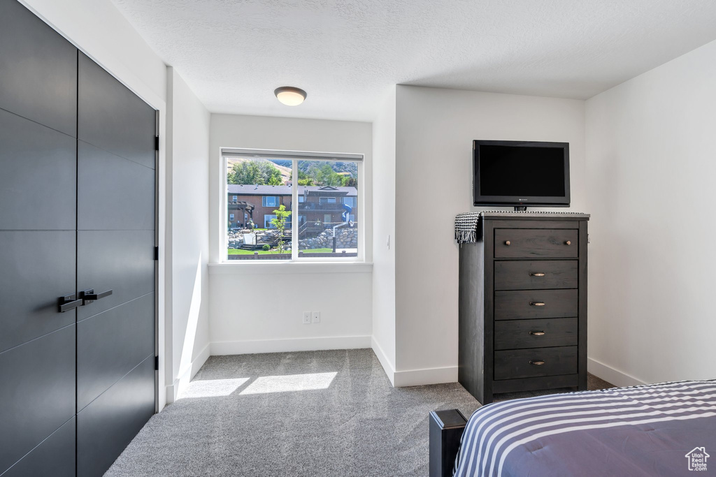 Bedroom featuring baseboards and carpet floors