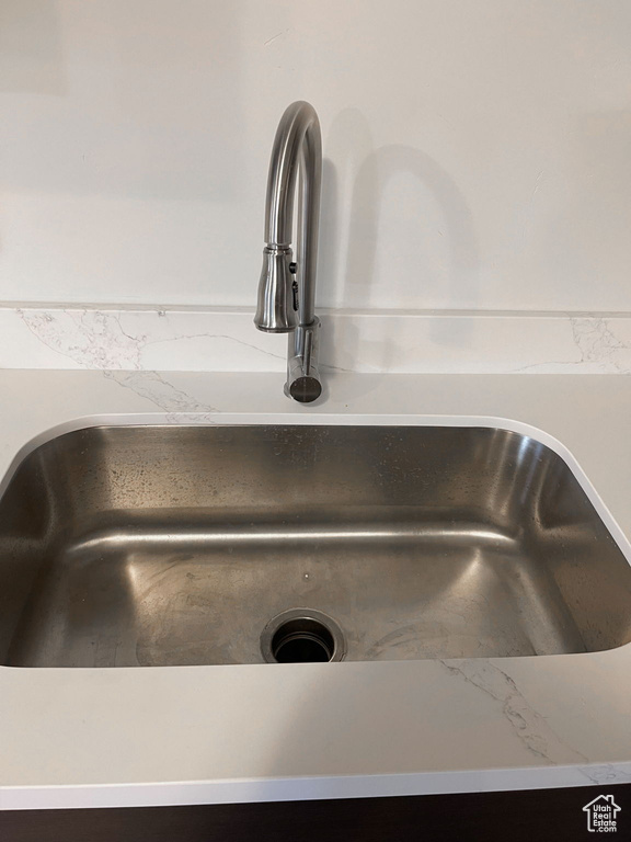 Kitchen view of a sink