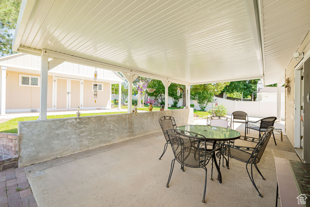 View of patio / terrace featuring outdoor dining space