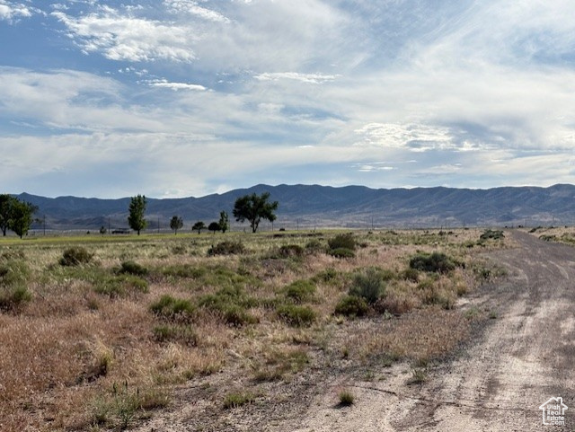 View of mountain background with rural landscape