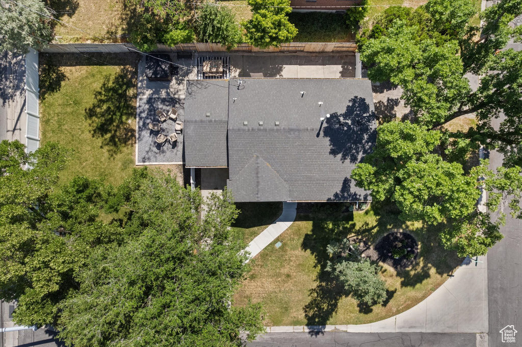 View from above of property
