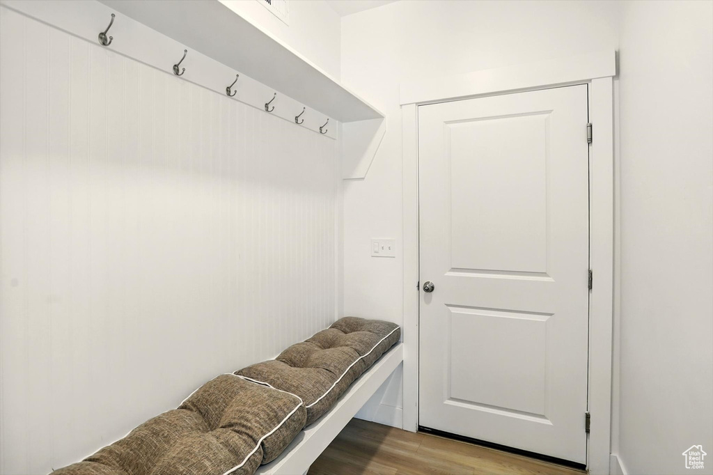 Mudroom featuring wood finished floors