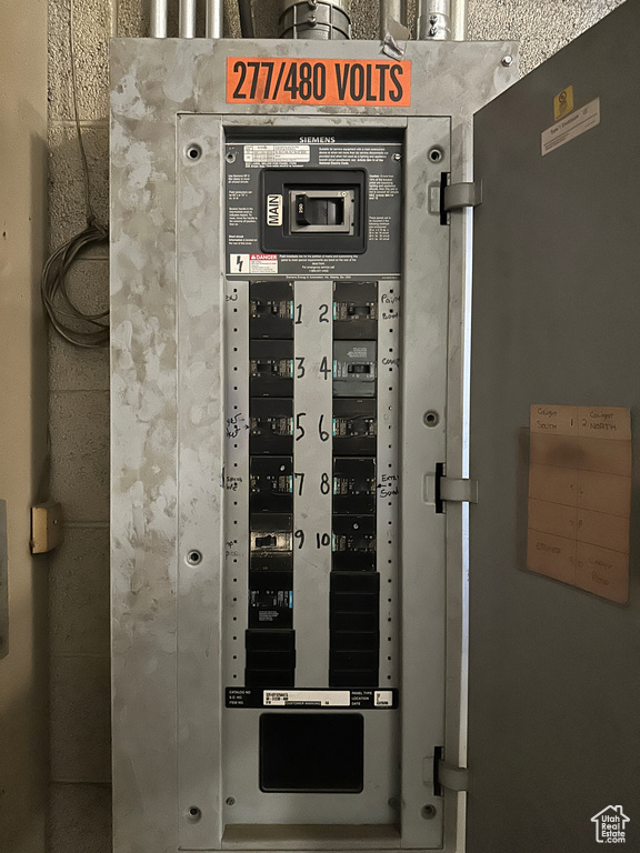 Utility room with electric panel
