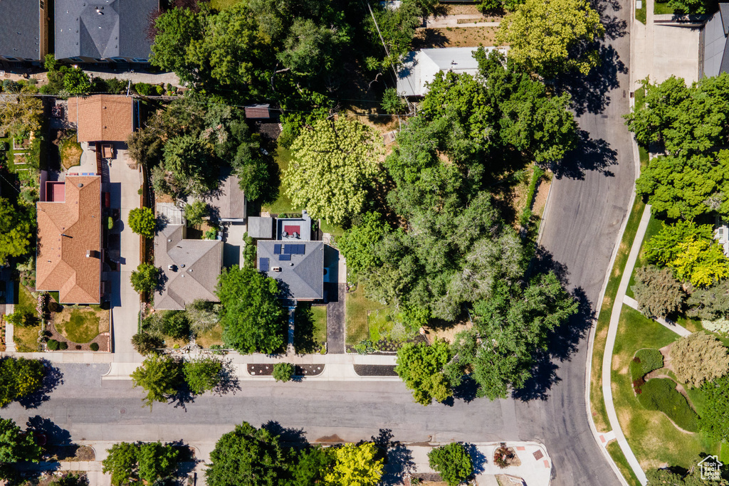 Aerial view of residential area