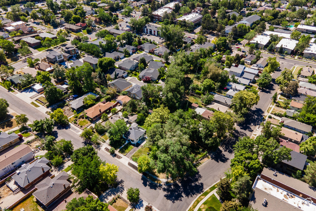Aerial view of residential area