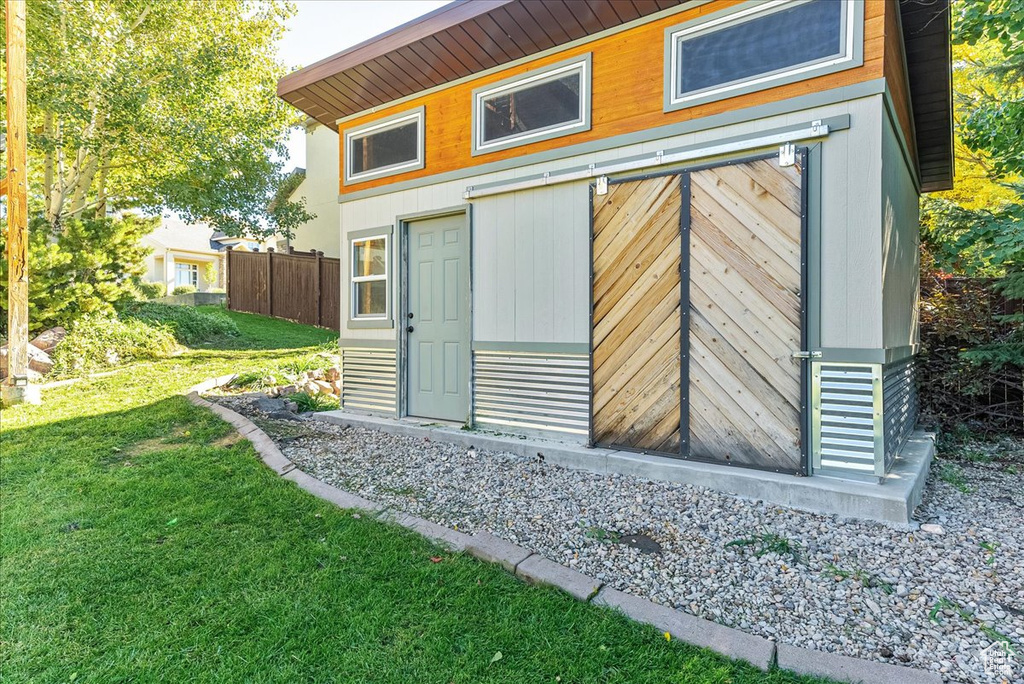 View of outbuilding