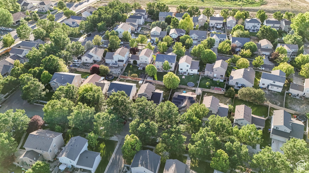 Aerial view of residential area
