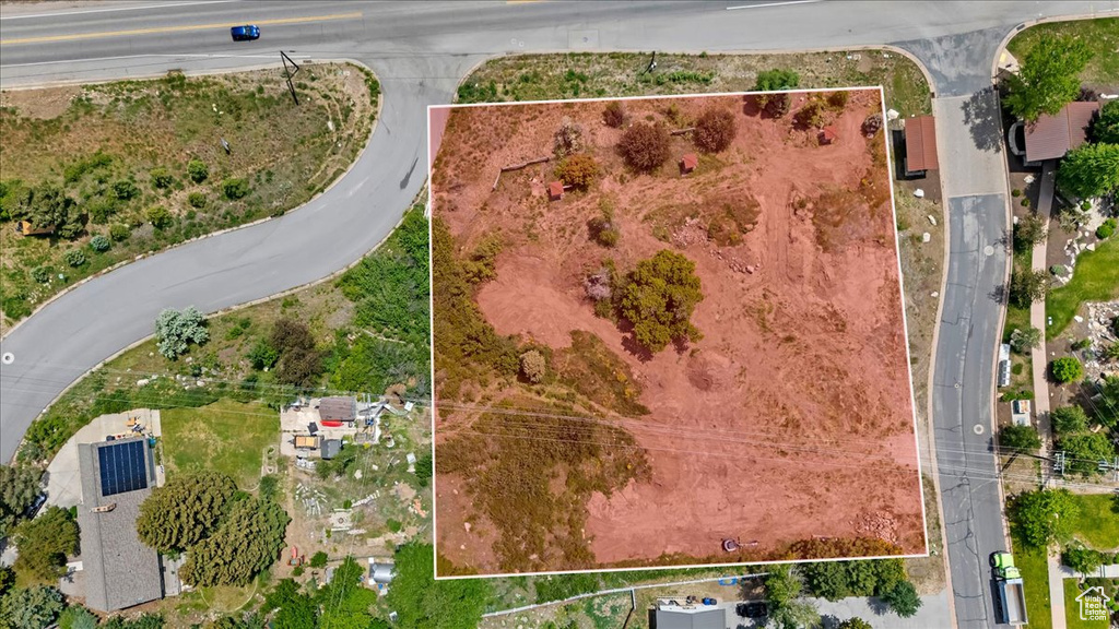 View of property location with property parcel outlined