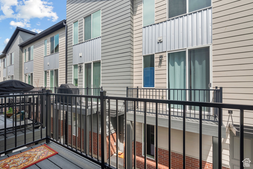 Balcony with a residential view