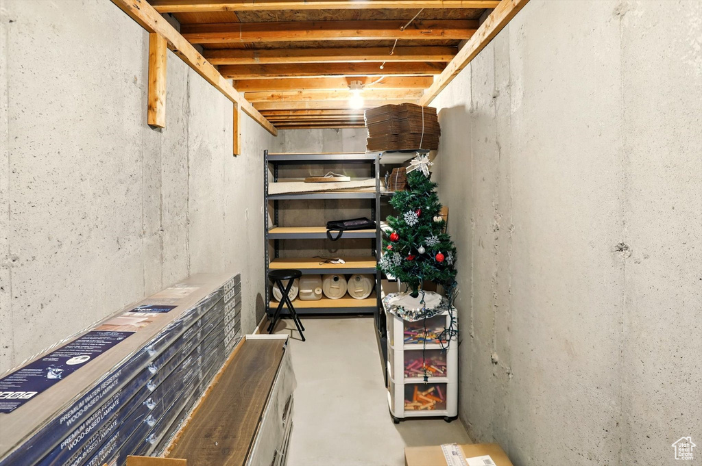 View of unfinished below grade area