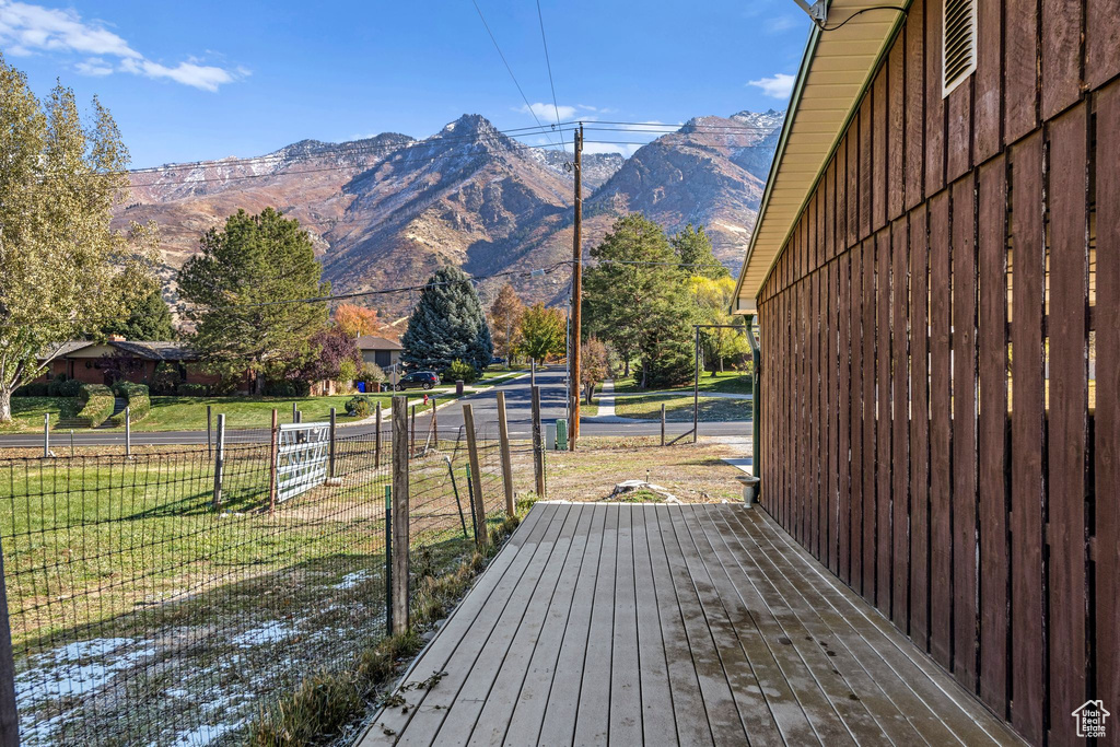 View of mountain background