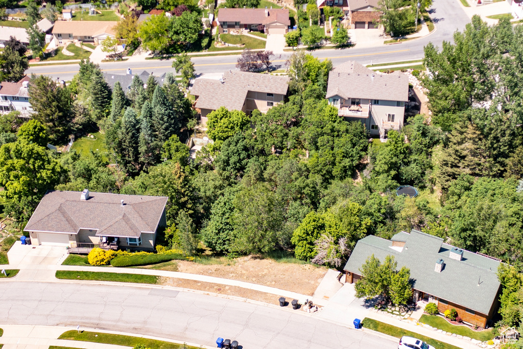 Aerial view of residential area