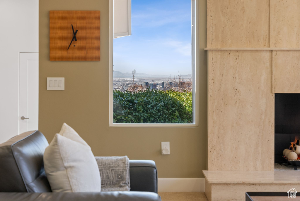 Sitting room featuring baseboards
